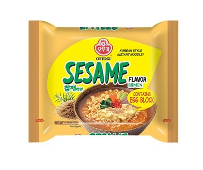 OTTOGI Spicy Sesame Flavor Ramen   Korean Instant Noodle with Egg Block, Spic...