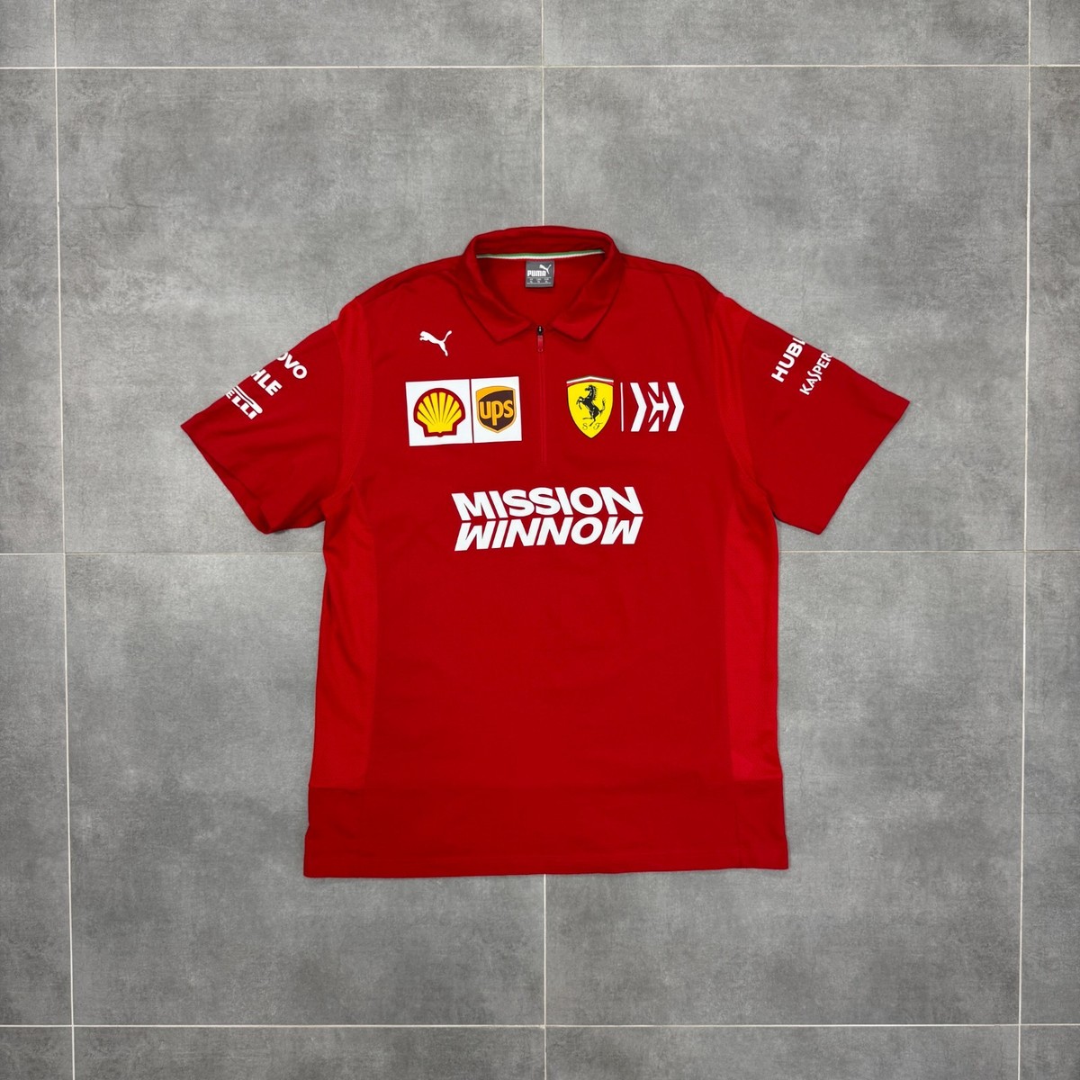 Puma Scuderia Ferrari Mission Winnow Formula One F1 Polo Shirt Men Size XL