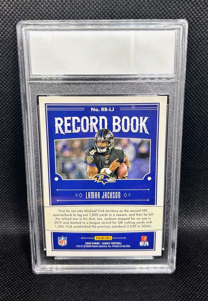 Lamar Jackson 2020 Panini Legacy - Record Book  #RB-LJ - Image 2 of 2