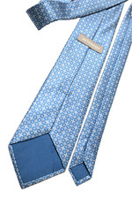 JIM THOMSON MEN'S TIE BLUE/GEOMETRIC Width: 3.3/8