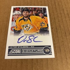 2013 Score Signature AUTO Viktor Stalberg #SS-VS Predators Hockey Card (f3)