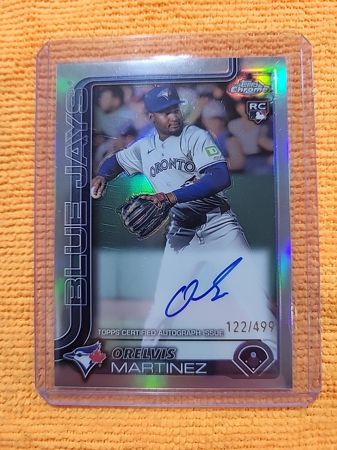 2025 Topps Chrome - Rookie Autographs Refractor #RA-OM Orelvis Martinez #/499