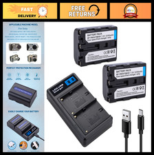 2 Pack Rechargeable Camera Battery Charger for Sony NP-FM30 NP-FM51 NP-QM50