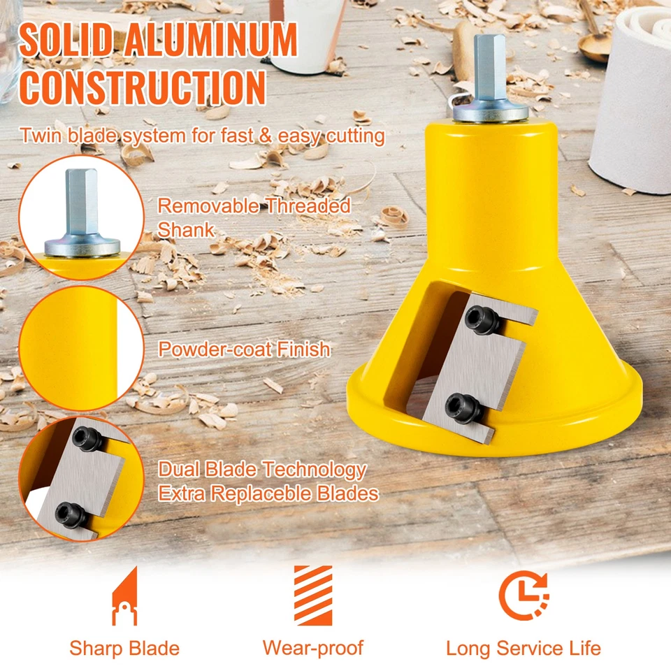 Tenon Cutter Log Furniture Kit 1.5"/38mm w/4 Blades Commercial Beginner - Image 3 of 4