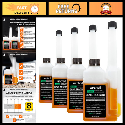 Diesel Fuel Additive Treatment - 10.1 oz, 4-Pack - Treats 400 Gallons, All Diese