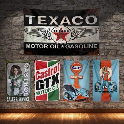 Castrol Texcao Golf Racing Team Flagge Polyester voll farbig bedruckte Ölflagge