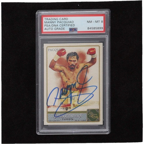 Manny Pacquiao Signed 2011 Topps Allen and Ginter #262 - Autograph Graded PSA 8