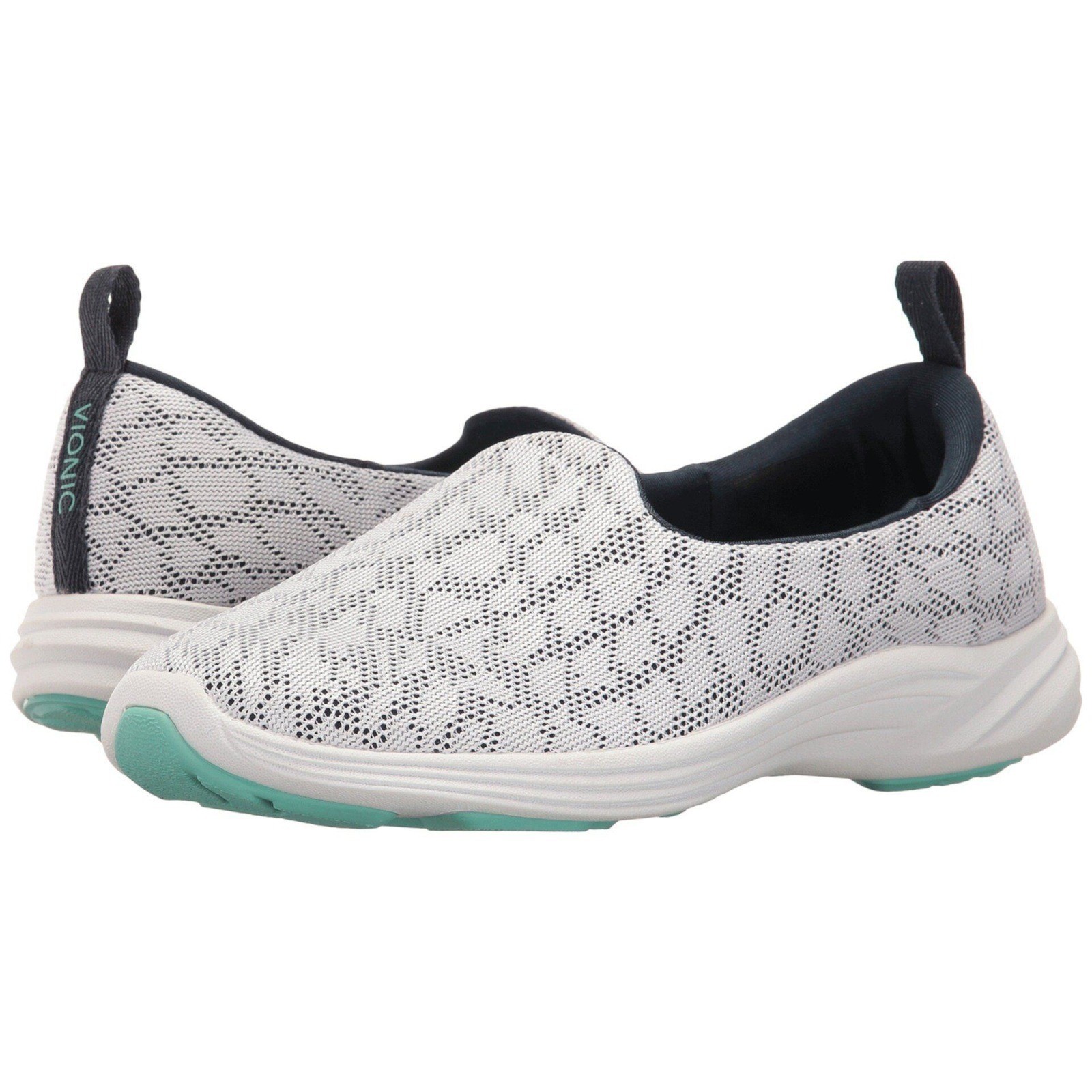 Vionic Hydra AMS White Navy Orthotic Slip On Walking Shoes 331HYDRA Womens 8.5 image 10