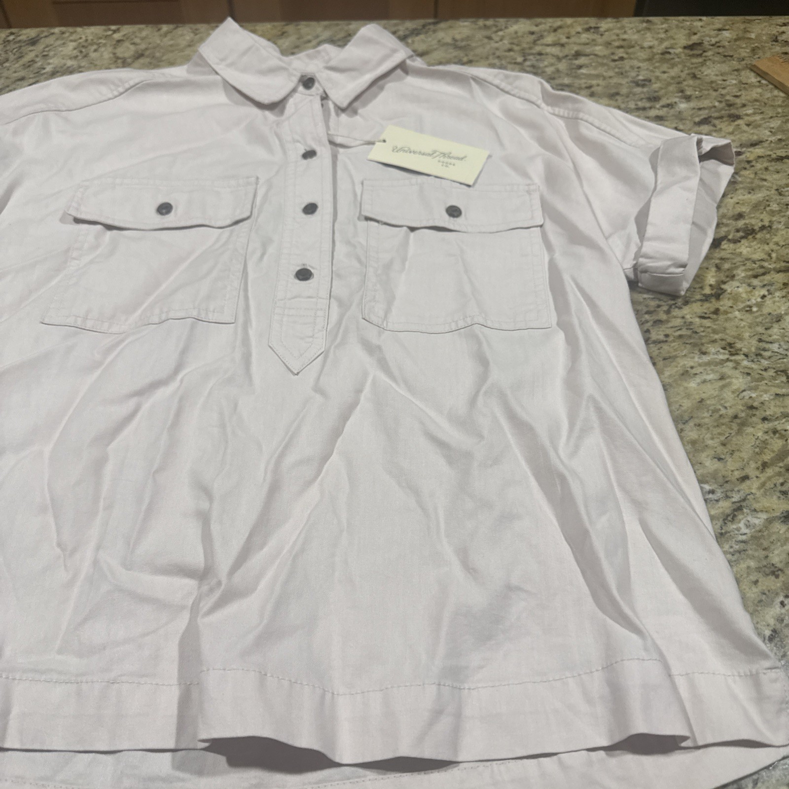 Universal Thread Short Sleeve Utility Button Down… - image 3
