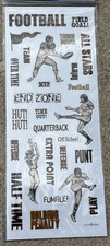 5 x 12" LARGE STICKABILITIES FOOTBALL WORDS  ACTIONS Stickers NIP