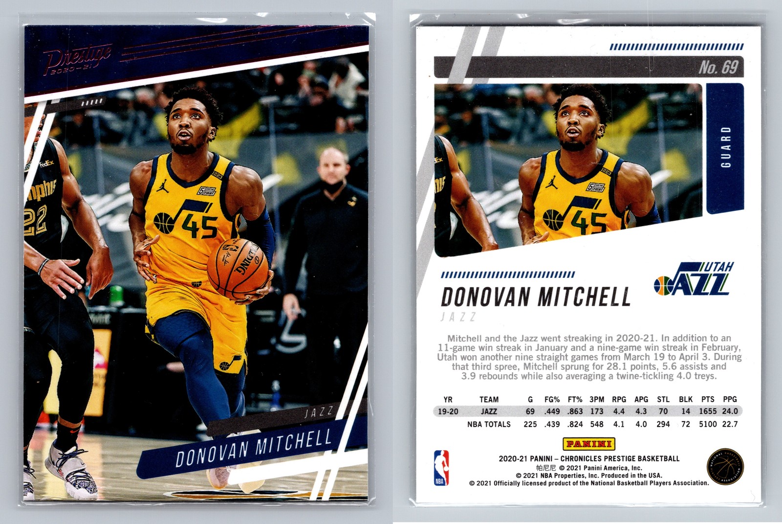 2020-21 Panini Chronicles #69 Donovan Mitchell Pink