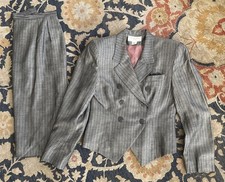 Christian Dior Vintage 80's 90s Gray Cropped Skirt The Suit Size 6 Made In USA