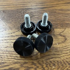 5/16-18 x 3/4" ZOLL UNC gerändelt schwarz Kunststoffkopf Stahl Rändelschraube - 4er Pack