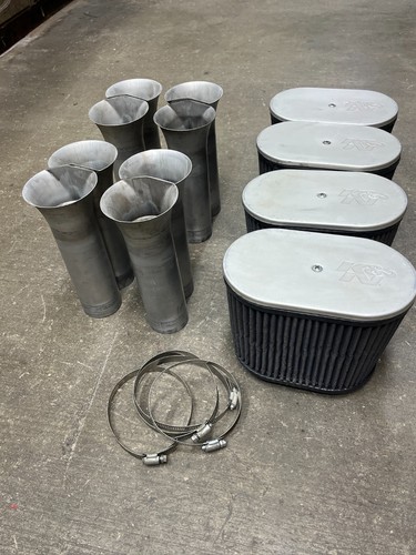 Stacks, Fuel injection, Hilborn, Enderle, 9" tall, 2.5 o.d., 2.2" i.d. w/filters