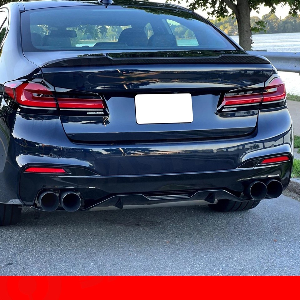 Gloss Black M550i Style Rear Bumper Diffuser For 2017-23 BMW G30 G38 ...