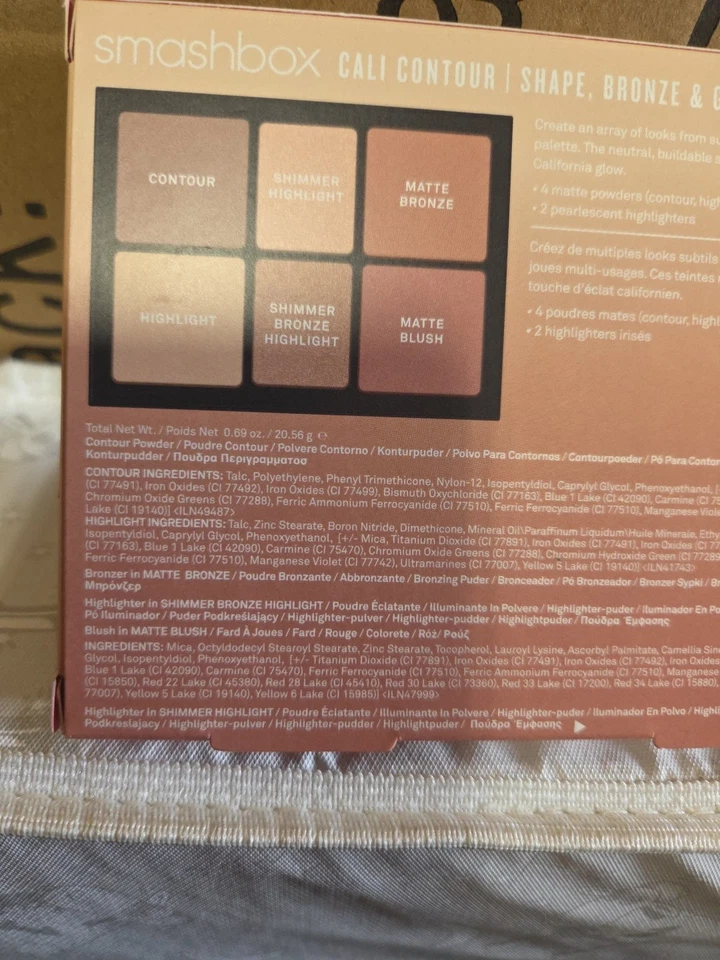 Smashbox Cali Countour - Shape, Bronze & Glow Palette -Light/Medium New In Box - Image 2 of 4