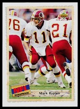 1992 Upper Deck #520 Mark Rypien