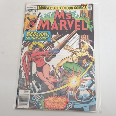 Marvel Comic Ms.Marvel #13 1977 Rare VFN Vol 1 Carol DANVERS Bronze Age Free P&P