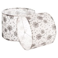 Set of 2 Drum Lamp Shades, 13-inch Diameter, 10-inch Height, Medium Linen Design