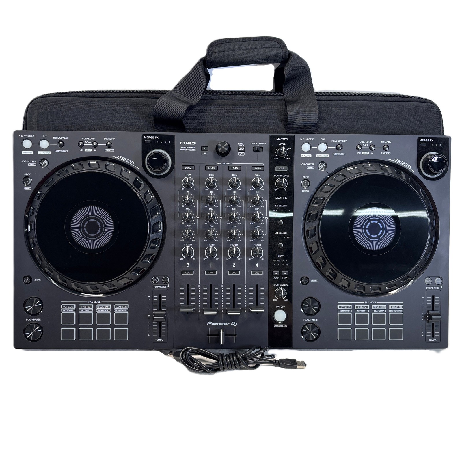 Pioneer DDJ-FLX6 Black 4-Channel 16-Pad Performance DJ Controller