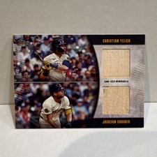 2025 Topps Series 1 Major League Material Dual Yelich Chourio #MLMDR-YEC /99