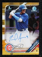 2019 Bowman Chrome Prospect Gold Refractor 37/50 Miguel Amaya #CPA-MAM Auto 00em