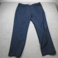 Greg Norman Pants Mens 40X30 Blue Chino Flat Front Golf
