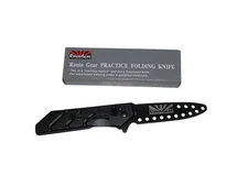 Ronin Gear Practice Folding Training Knife Spring Assist Martial Arts Metal RARE