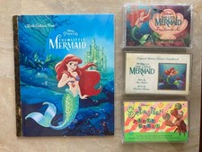 Disney s The Little Mermaid 3 cassette Lot, 1 Sealed Little Golden Book