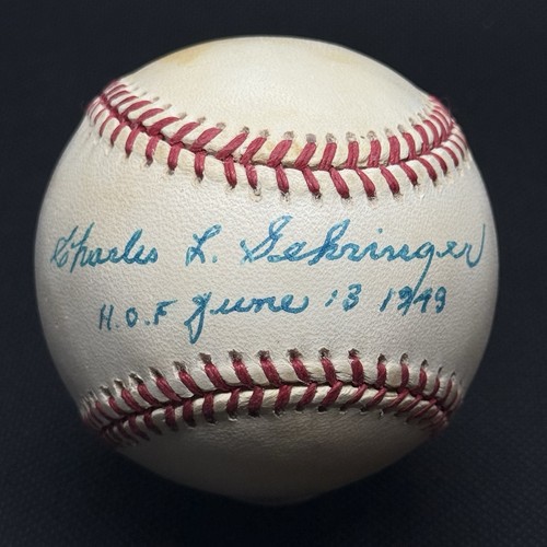 Charlie Gehringer HOF June 14 1949 Signed Baseball PSA LOA HOF 1949 Tigers 