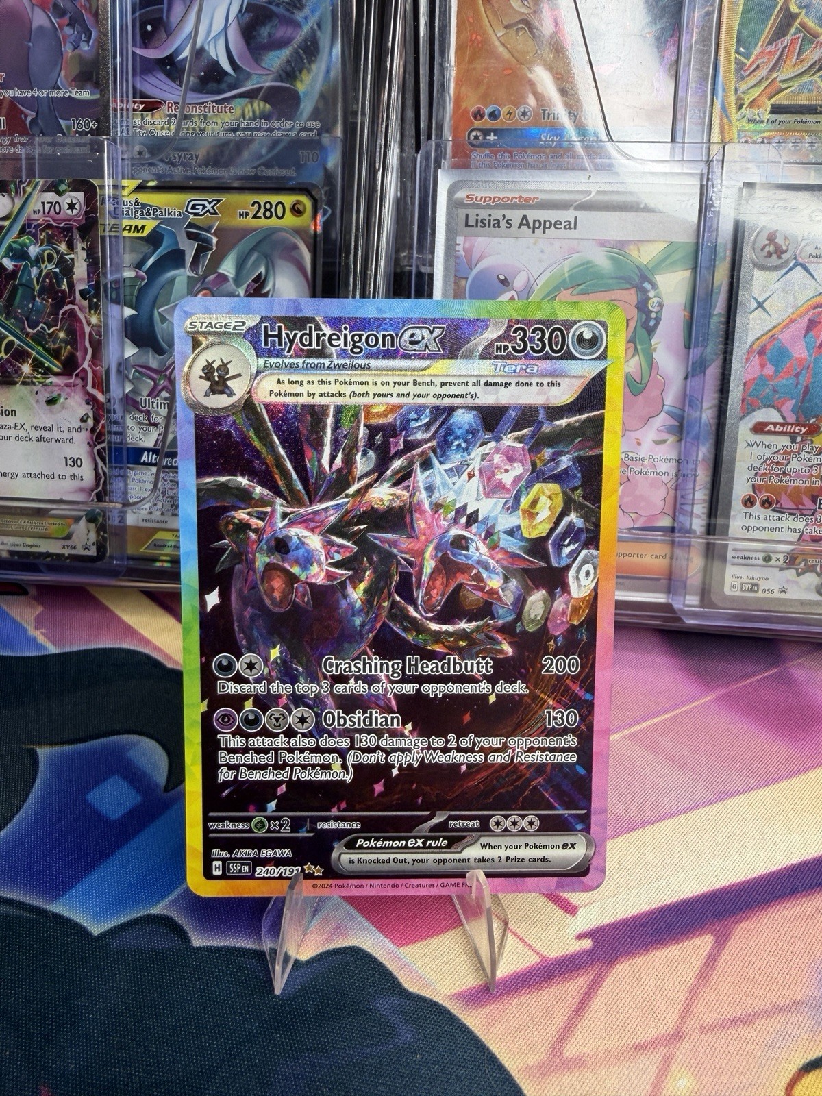 POKEMON HYDREIGON EX SIR 240/191 SV08 SURGING SPARKS HOLO NM/M
