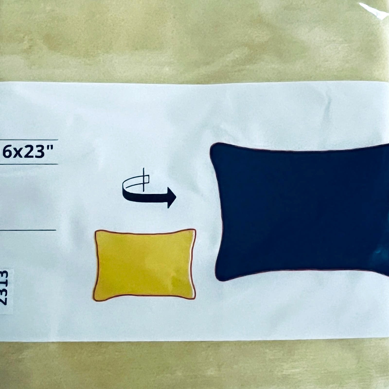 IKEA AROMATISK Cushion cover blueyellow 16x23 3490₽