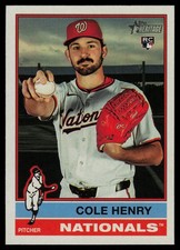 2025 Topps Heritage #697 Cole Henry RC Washington Nationals