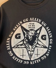 VTG GG Allin War In My Head Im Your Enemy Cotton Black S-5XL T Shirt CS810