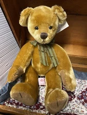 Dunwell Russ Bear With Satin Ribbon- 11 In. Not Jointed