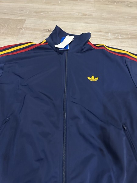 Conjunto Firebird de adidas para hombre, España, azul y dorado, chaqueta y pantalón 2