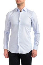 Hugo Boss Men's "Jesse" Slim Fit Geometric Print Dress Shirt US 14.5 IT 37