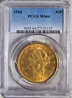 1904 $20 Liberty Head Gold Double Eagle Coin -   PCGS MS64