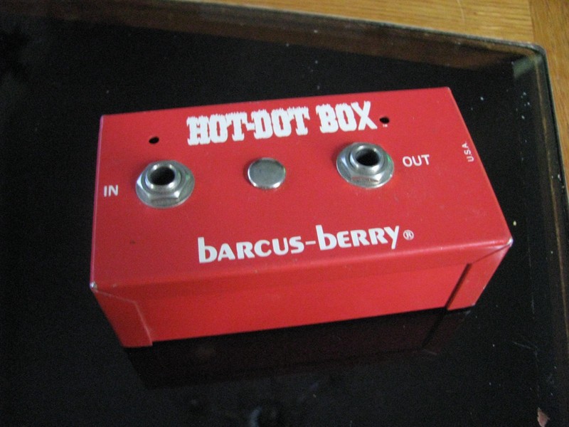 Vintage Hot-Dot Box Barcus-Berry PreAmp / boost Red RARE