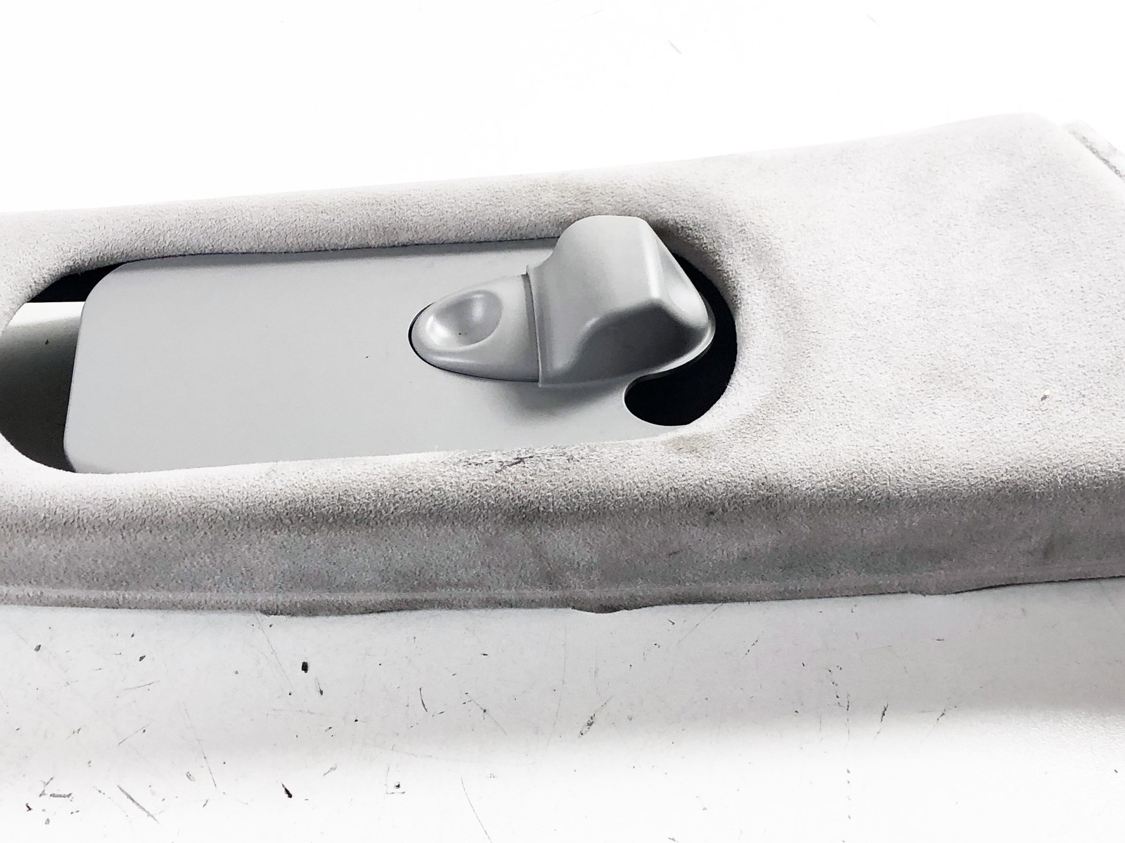03-13 Maserati Quattroporte M139 Right Passenger B Pillar Trim ALCANTARA Grey 