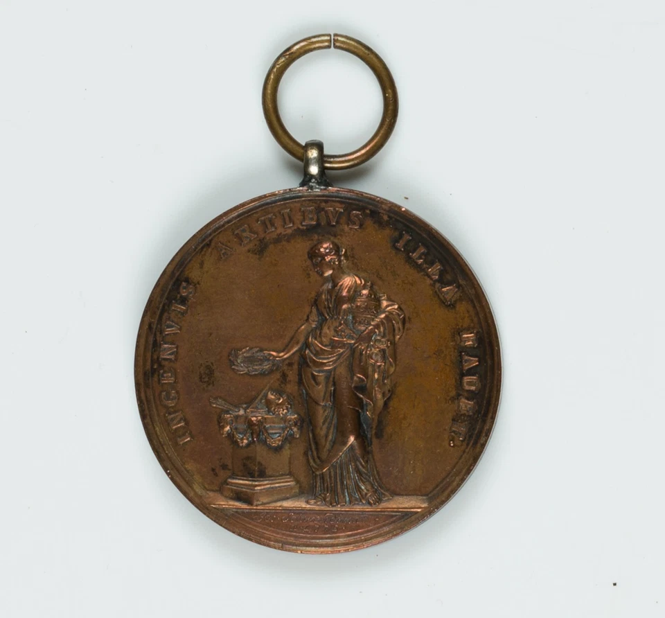 J. SCHWENDIMANN (*1721), Ingenius Artibus Illa Fauet,  1775, Bronze Klassizismus - Bild 1 von 4