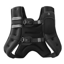 Strength Training Weighted Vest 16lb - Running Workout Fitness Black