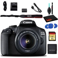 Canon EOS 2000D DSLR Camera with EF-S 18-55 mm f/3.5-5.6 III Lens