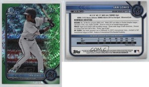 2022 Bowman Chrome Prospects Green Mini-Diamond Refractor /99 Ian Lewis #BCP-96