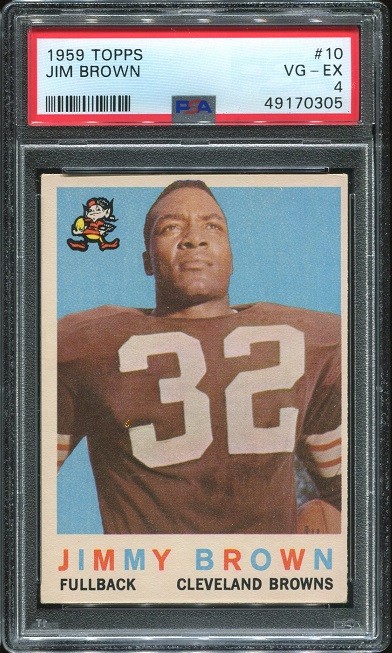 1959 Topps #10 Jim Brown PSA 4 Cleveland Browns HOF Syracuse