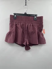 NWT Fp Movement By Free People Get Your Flirt On Shorts Women's Small Burgundy