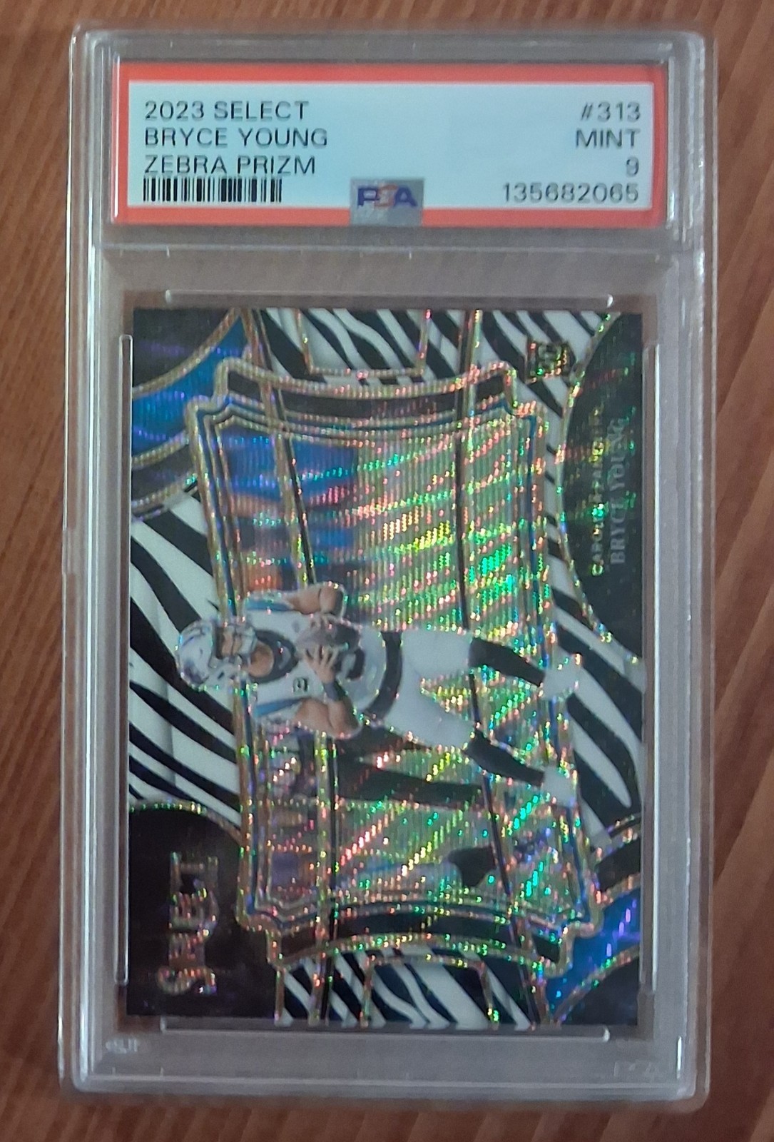 🦓 Bryce Young PSA 9 2023 Select Zebra Prizm SSP Field Level RC #313 / Panthers