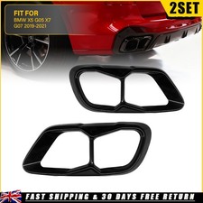 4Pcs Black Exhaust Muffler Tail Pipe Cover For BMW X5 G05 X6 G06 X7 G07 2019-21