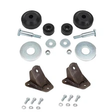Steel Side Engine Mounts & Bolt Through Cusion Kit, fits Chevy V8