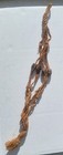 Vintage BOHO MCM Jute Macrame Plant Hanger Holder Handmade 30" Brown Beads — photo 1